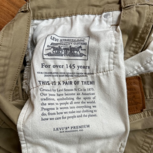 LEVI'S 511 SLIM FIT Mens Jeans Khaki Tan - Picture 7 of 9